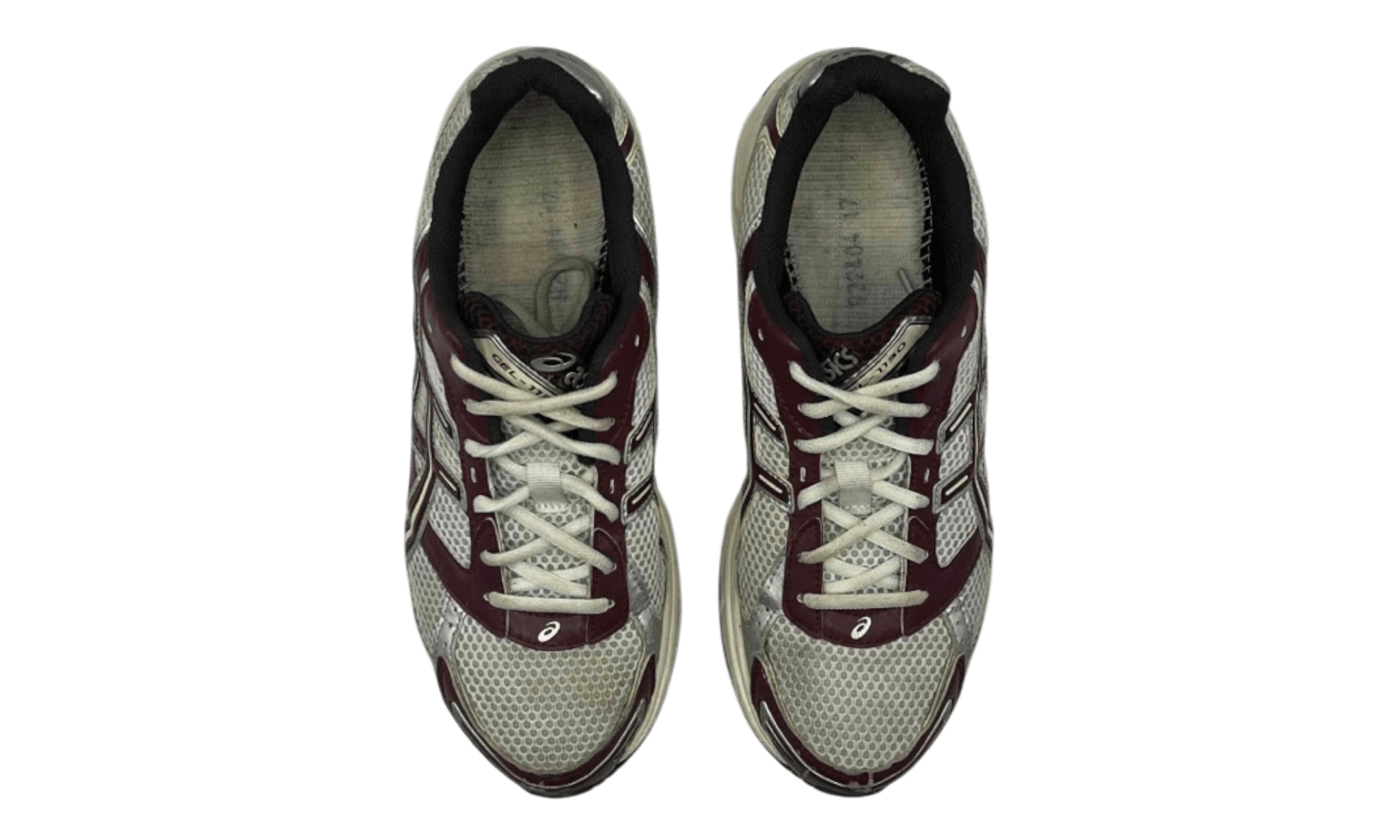 ASICS Gel-1130 White Maroon Banner (PreOwned) (No Box) (No Insoles)
