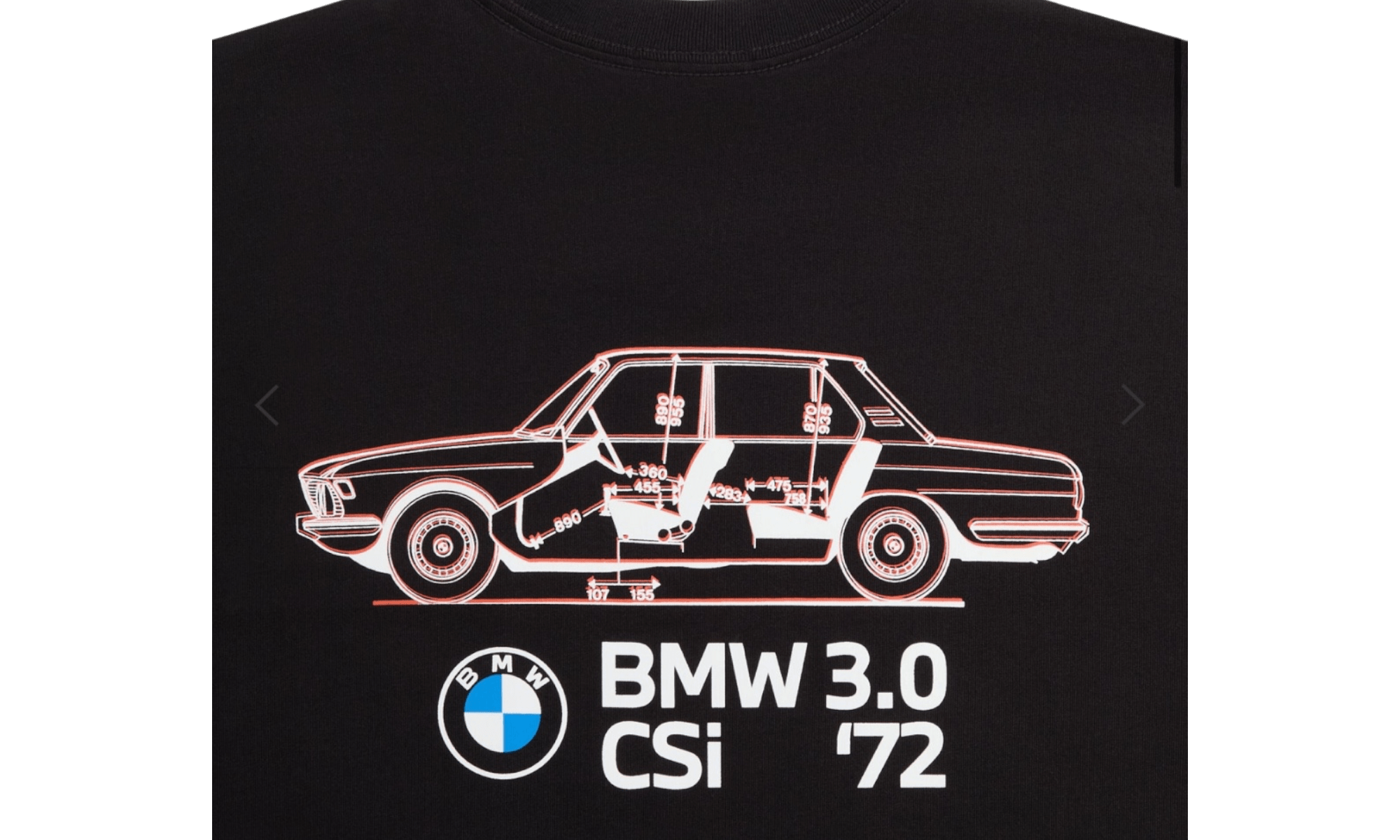 Kith for BMW CSi 3.0 Schematic Pocket Black T-Shirt
