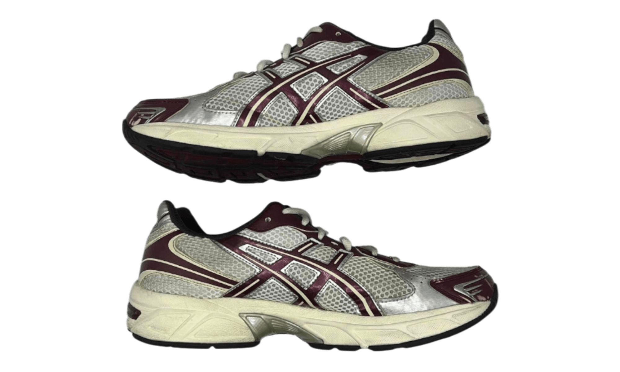 ASICS Gel-1130 White Maroon Banner (PreOwned) (No Box) (No Insoles)