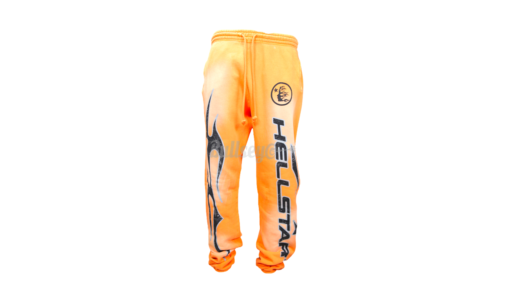 Hellstar Fire Orange Dye Closed Elastic Bottom Sweatpants