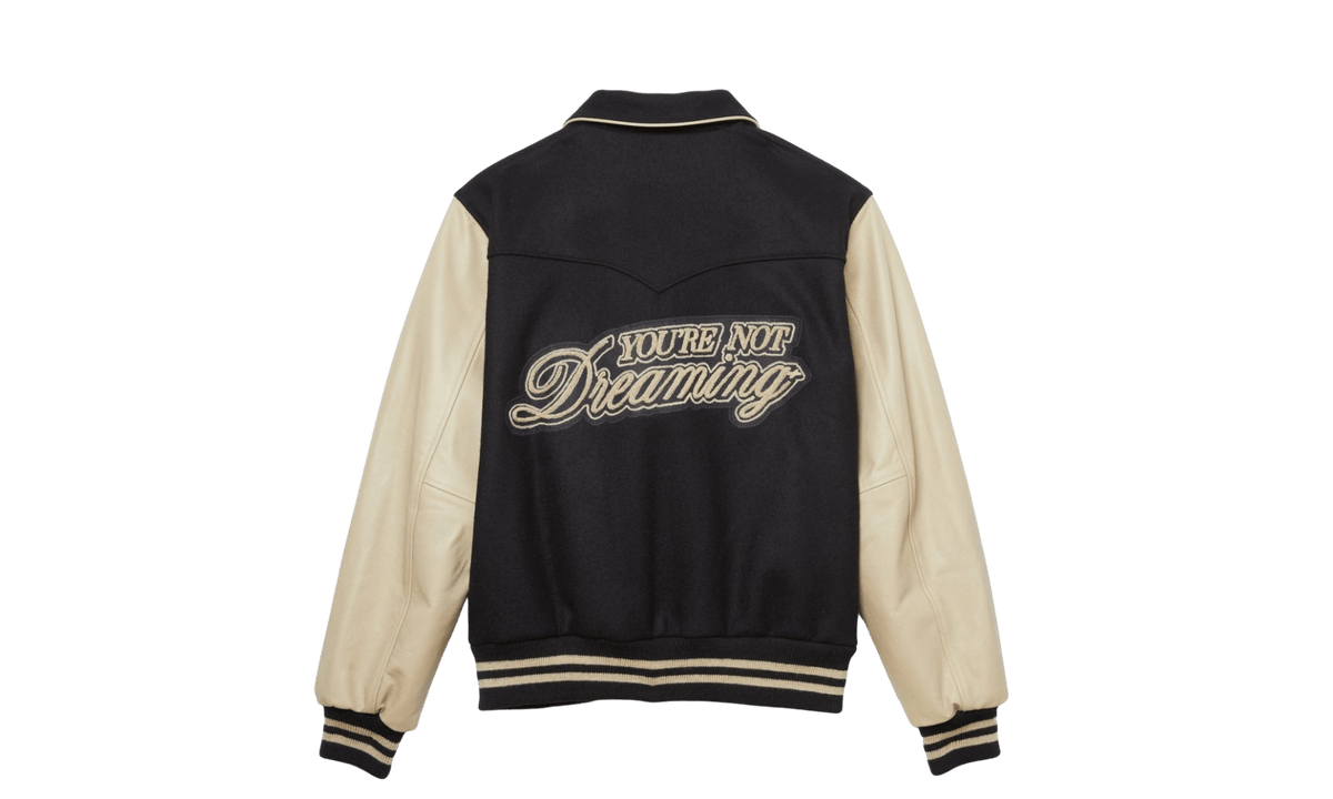 Midnight Rodeo Letterman Varsity Jacket Black