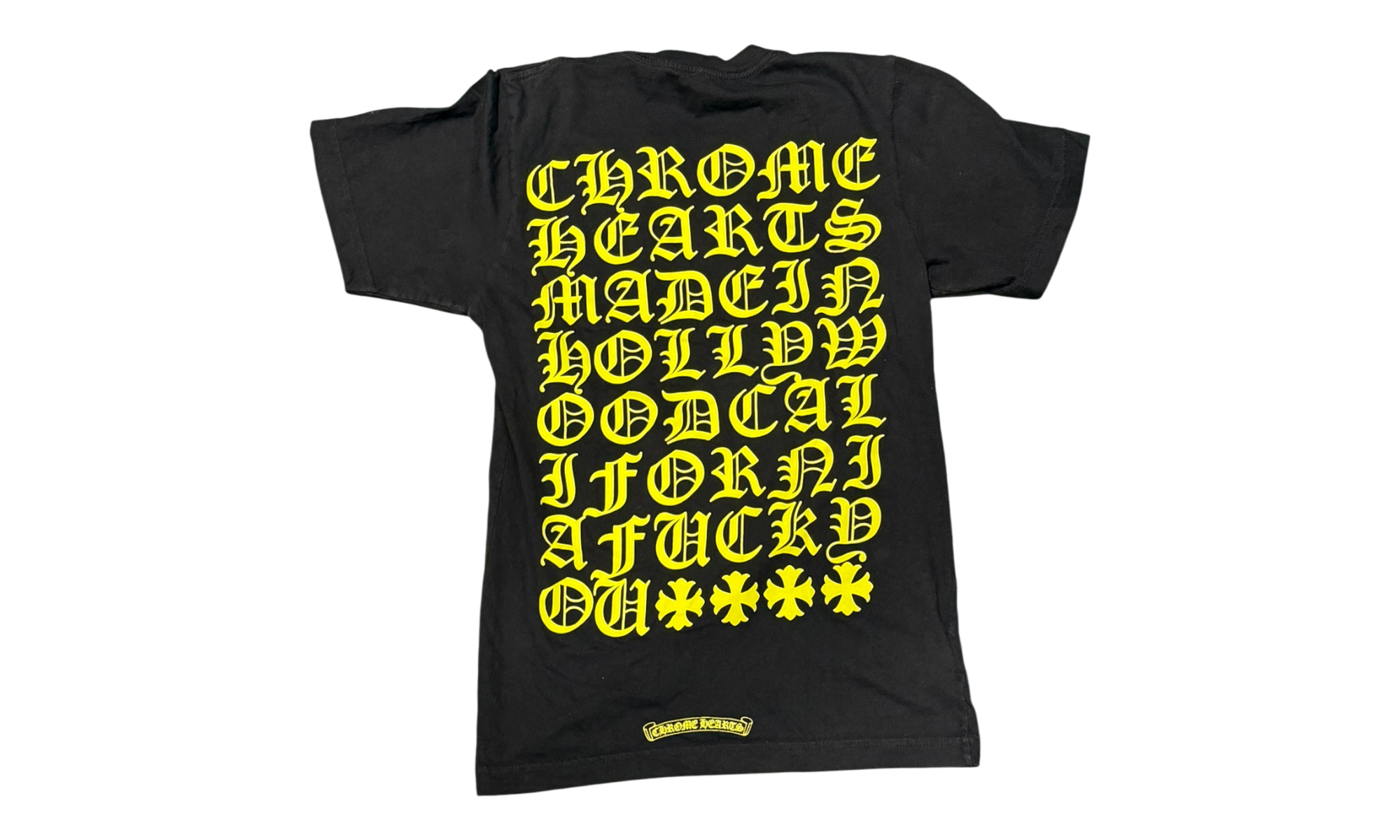 Chrome Hearts Neon Eye Chart Black T-Shirt (PreOwned)