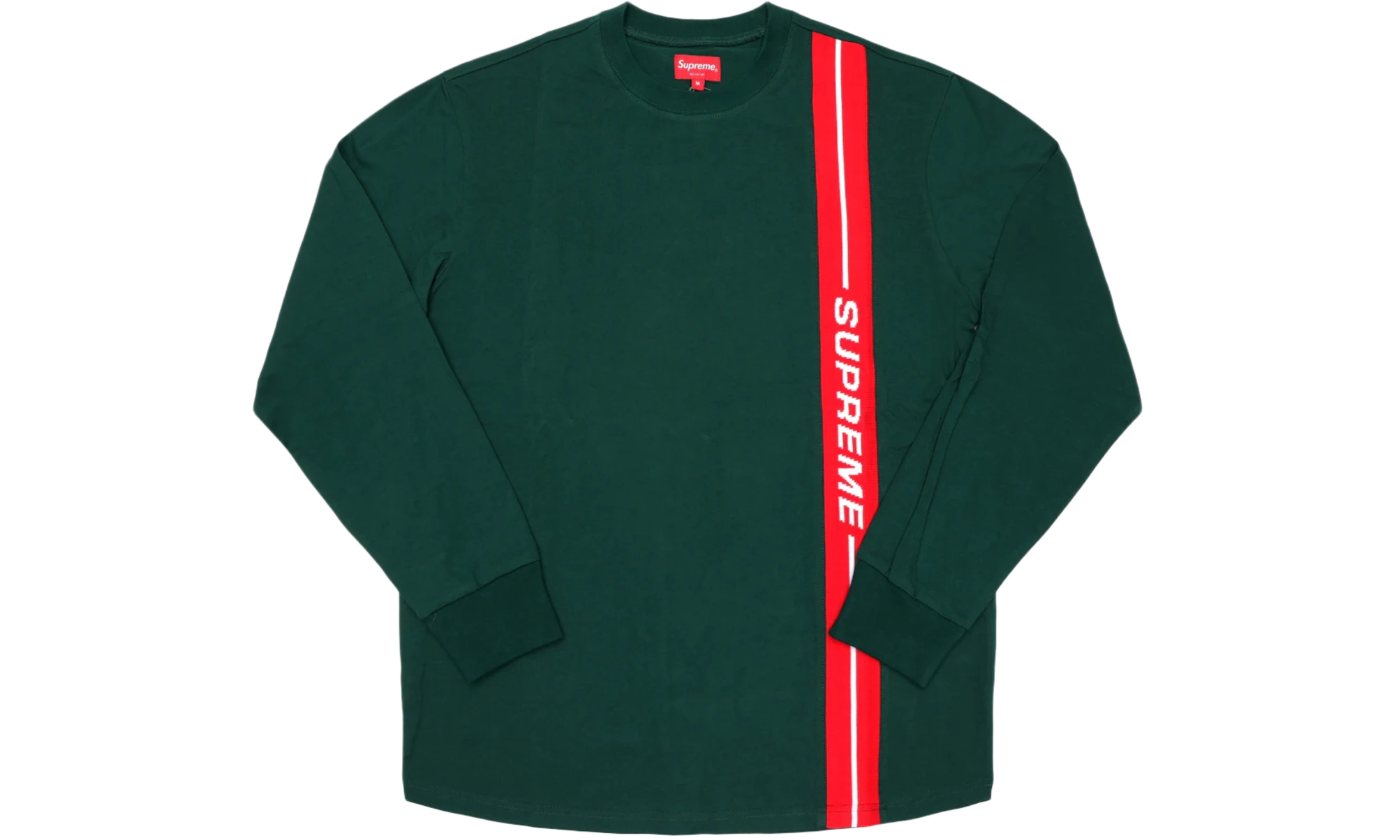 Supreme Vertical Logo Stripe L/S Top Dark Green (Preowned)