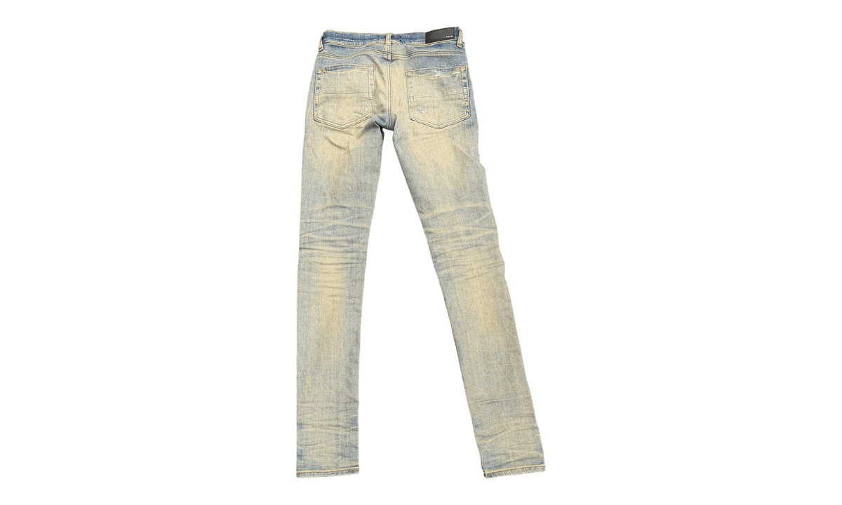 Amiri MX1 Indigo Black Patch Jeans (PreOwned)