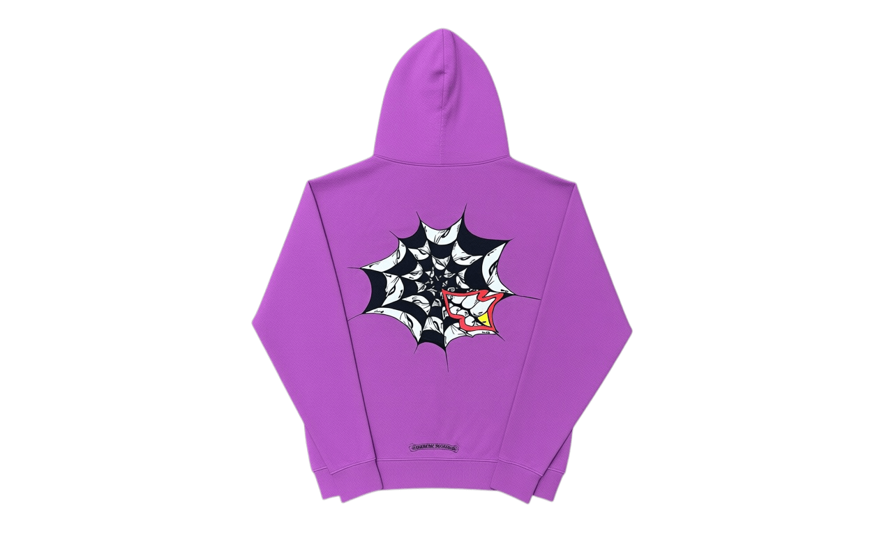 Chrome Hearts Matty Boy Spider Web Purple Hoodie (PreOwned) 