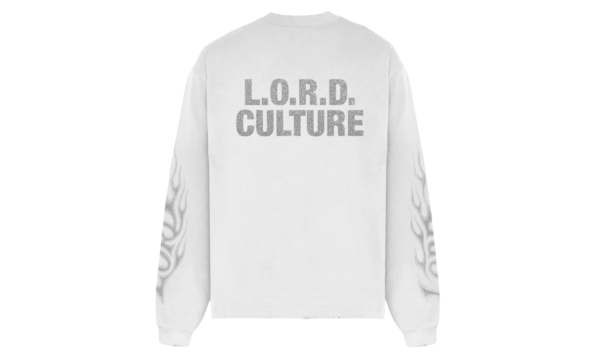 Lord Culture Flame Long Sleeve White T-Shirt