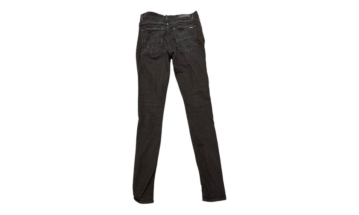 Amiri MX1 Ripped Patch Black Jeans (PreOwned)