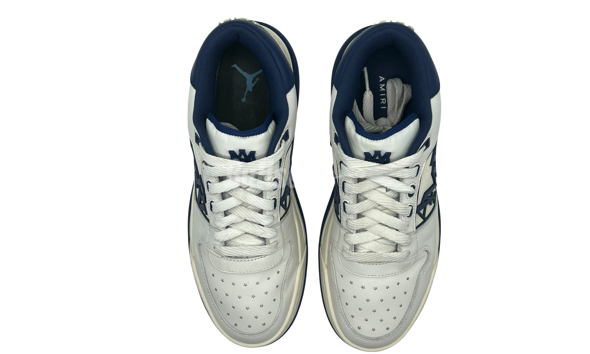 Amiri White & Navy Classic Low Sneaker (PreOwned) (One Replacement Insole) 