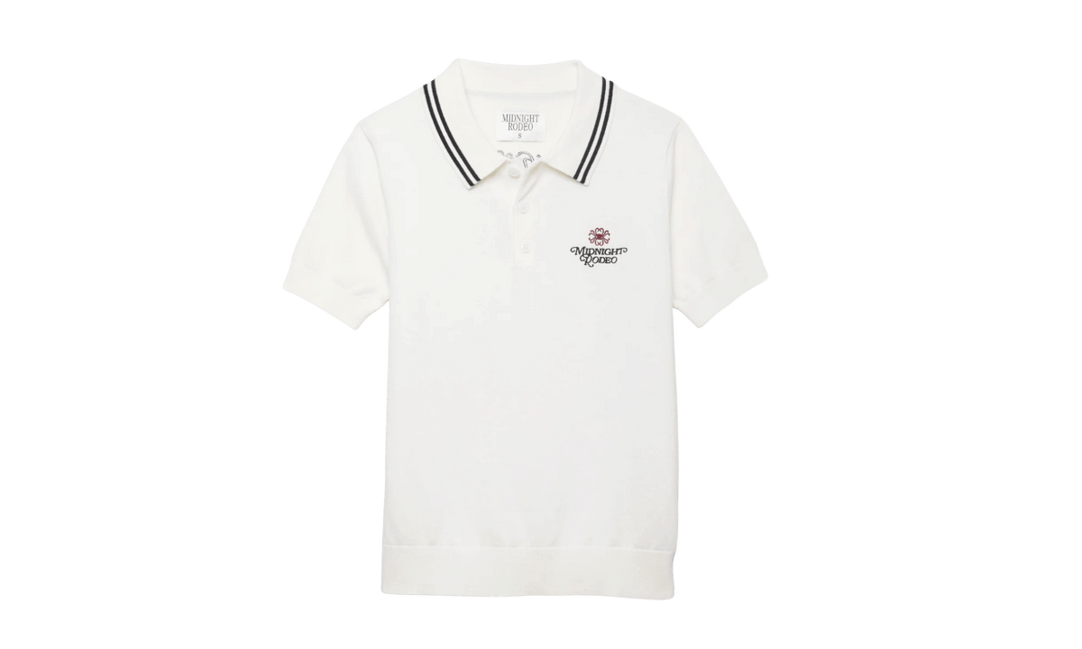 Midnight Rodeo "Signature" Sweater Polo White