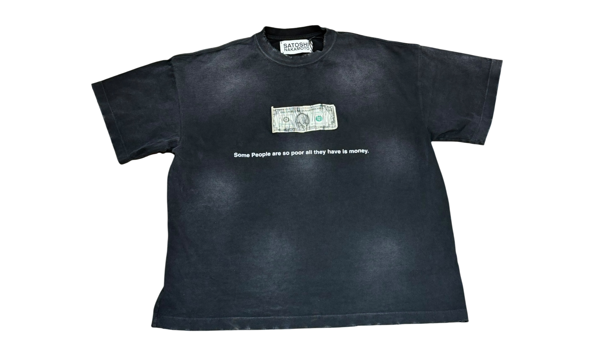 Satoshi Nakamoto Cup Half Full Black T-Shirt