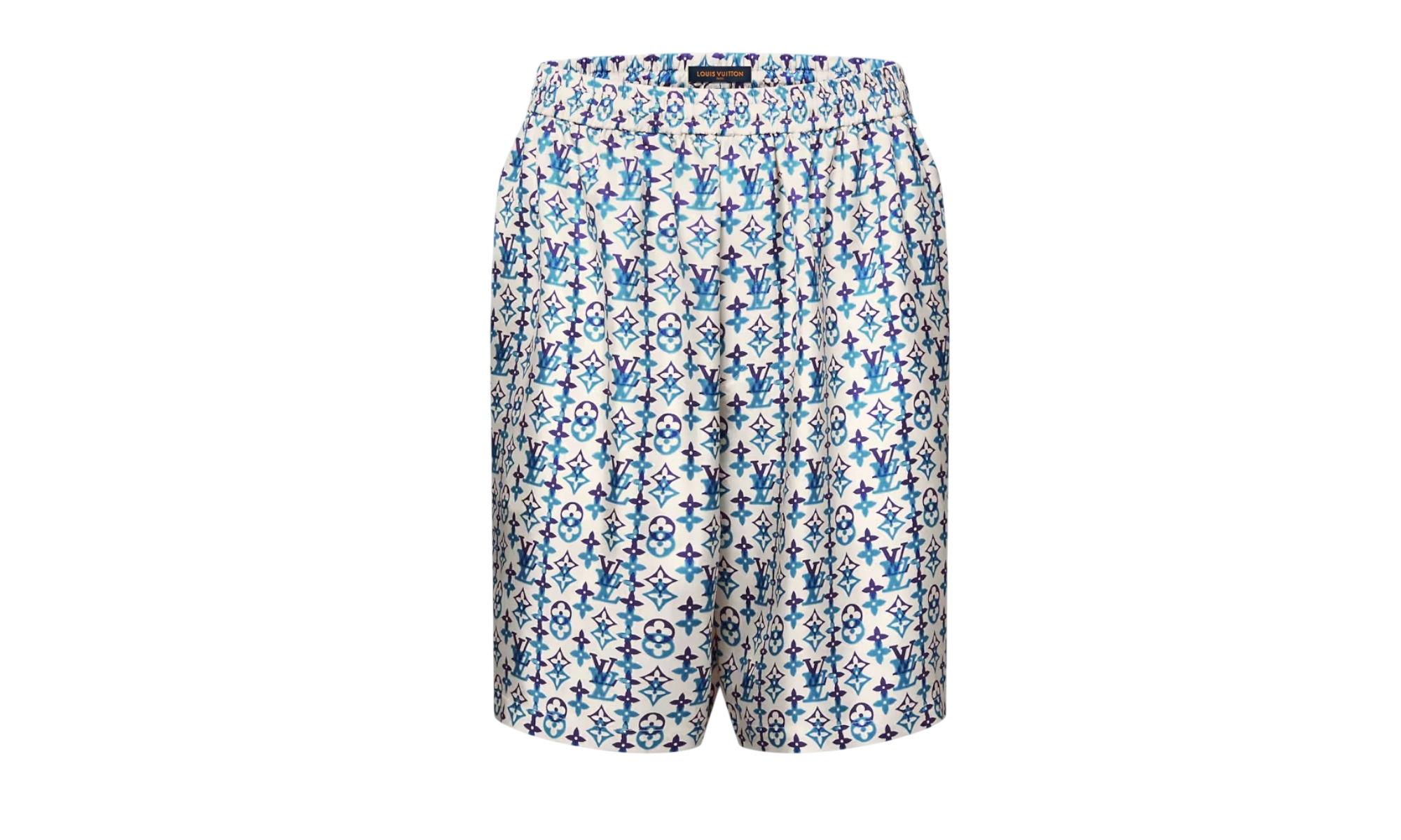 Louis Vuitton Monogram Overlap Printed Dark Purple Scabal Silk Shorts 1AJUO7