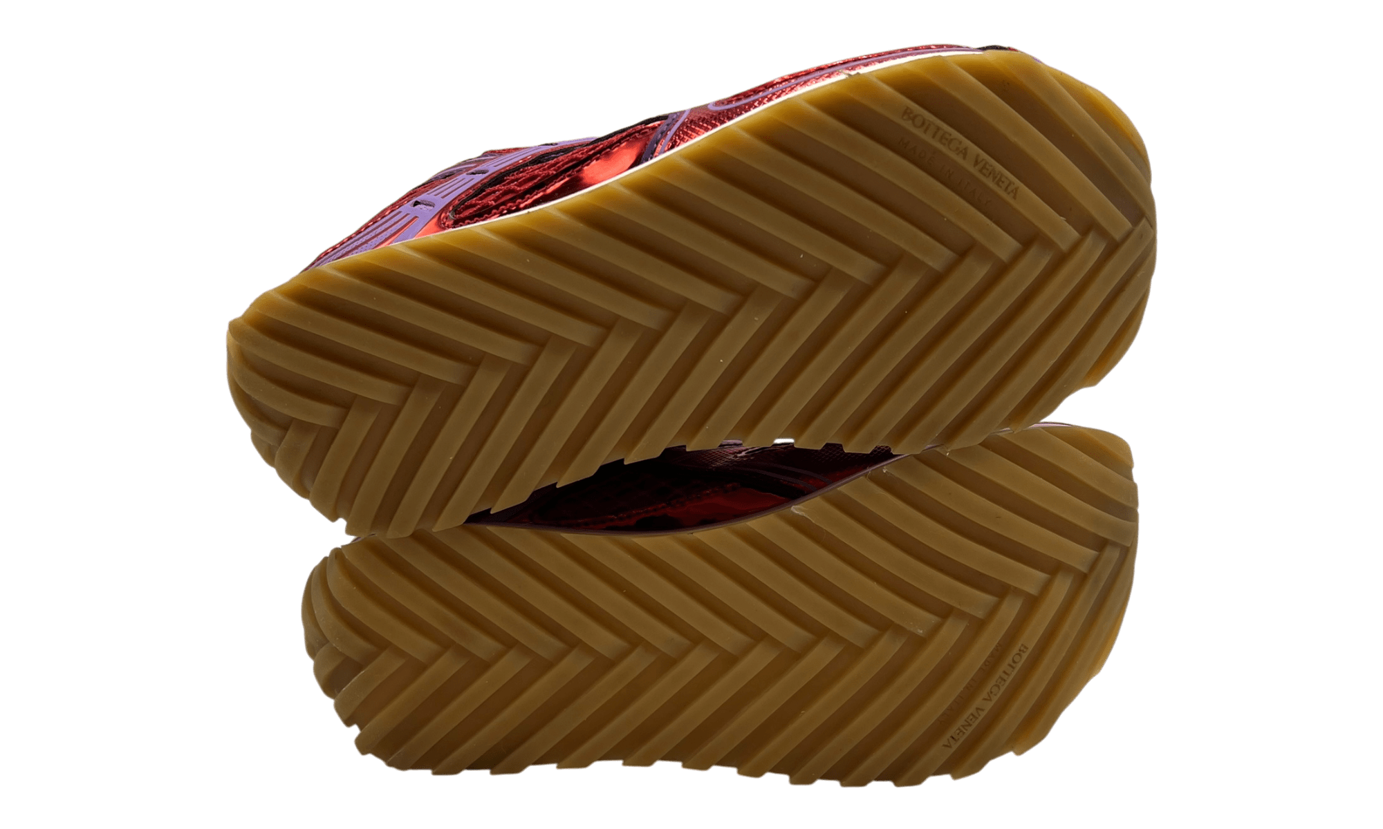 Bottega Veneta "Metallic Red Wisteria" Orbit Sneaker (PreOwned)
