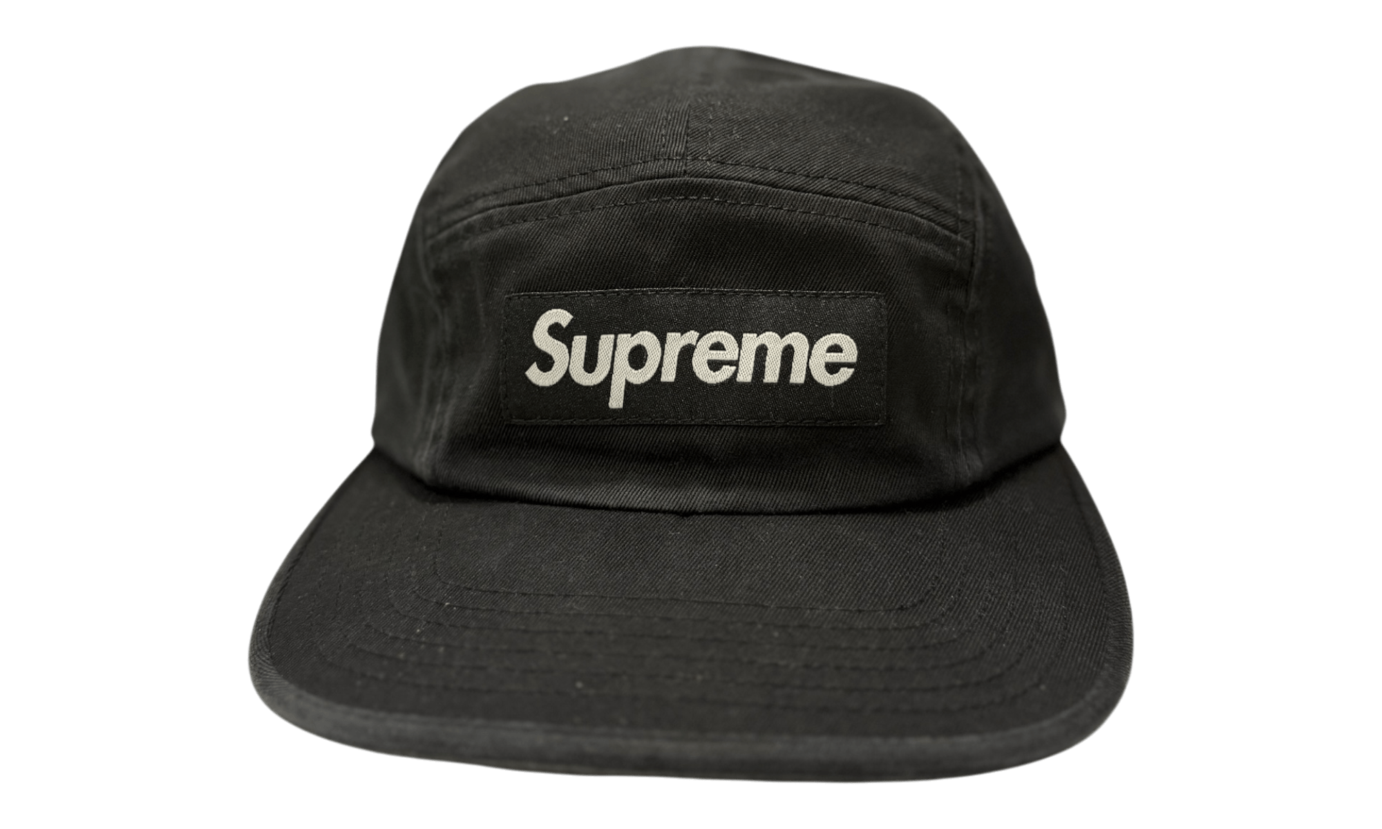 Supreme Washed Chino Twill Camp Cap Black