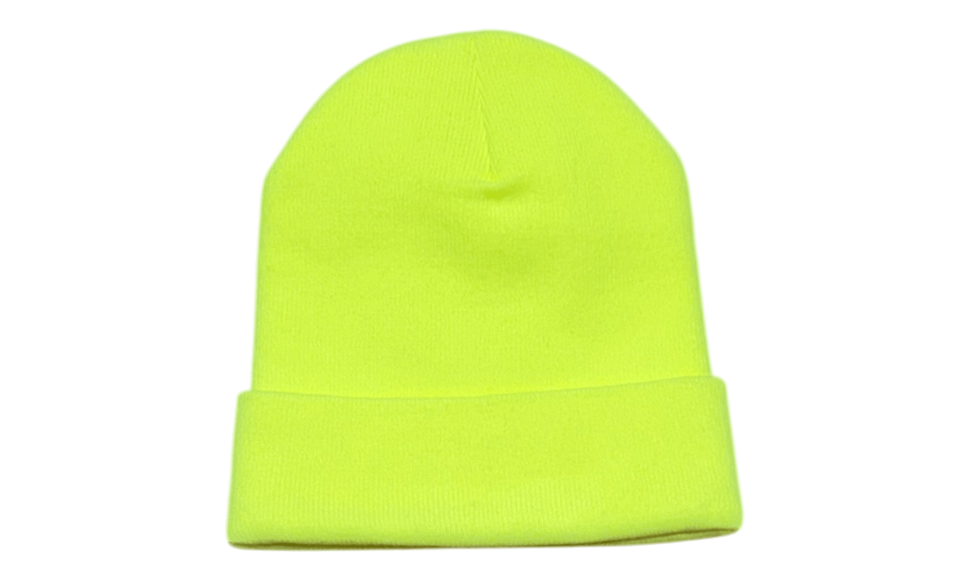 Chrome Hearts Neon Yellow Script Logo Beanie