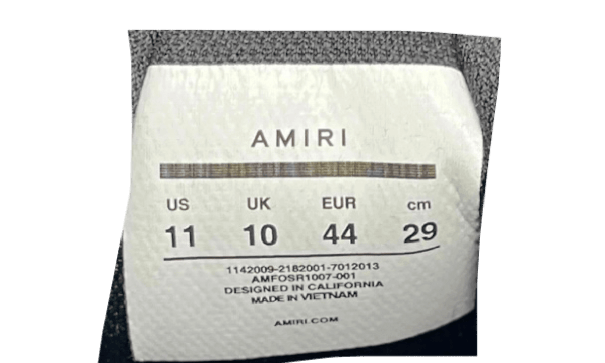 Amiri Skel Low Top Furry Sneaker (PreOwned)
