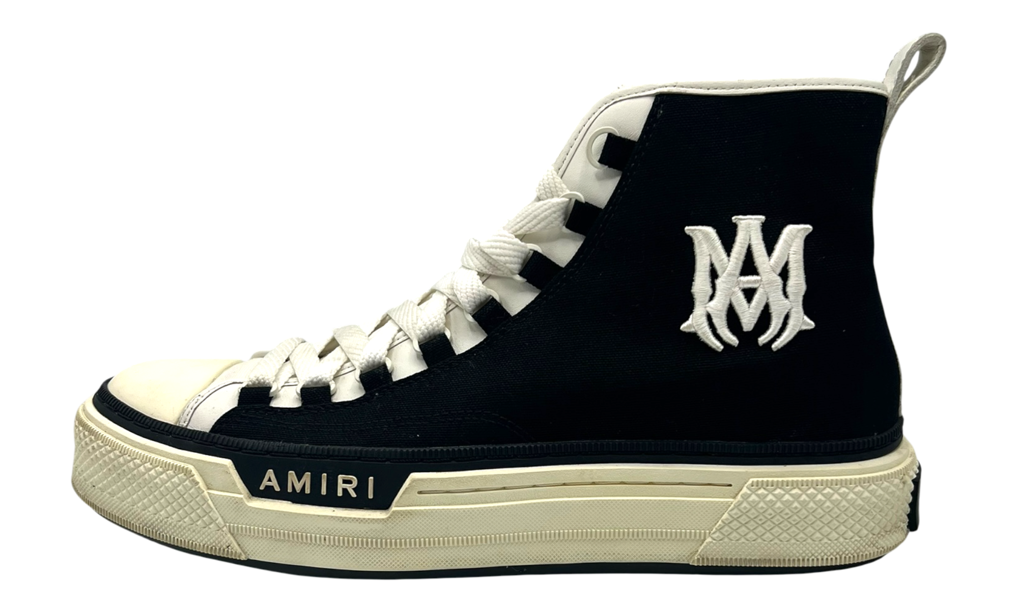 AMIRI M.A. Logo Court High Black White (PreOwned) (No Box)