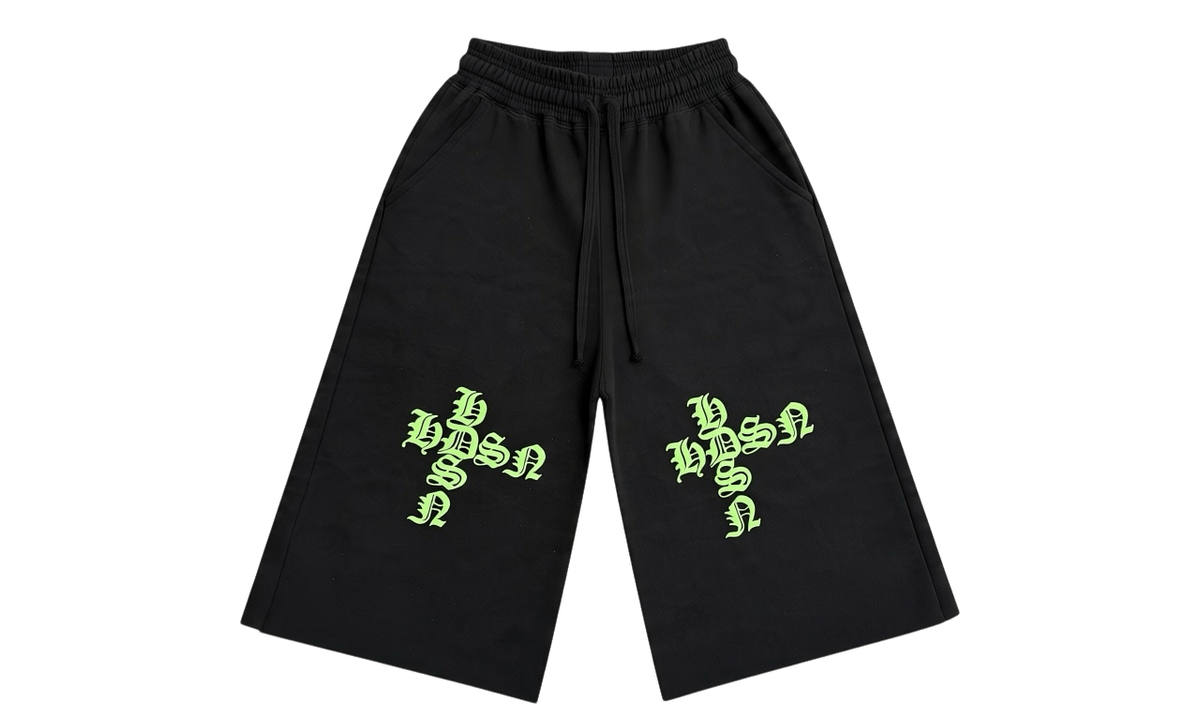 Carpe Vestem Black & Green 3/4 Shorts