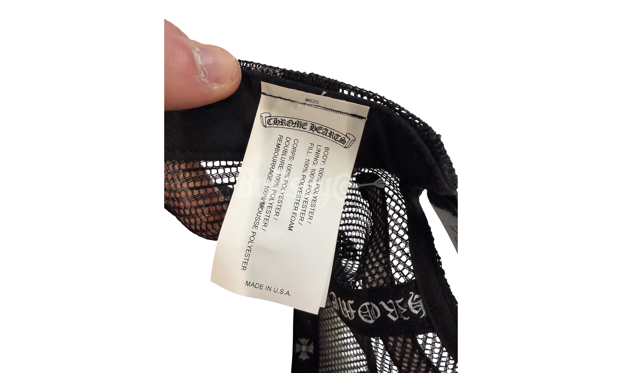 Chrome Hearts Red Letters Script Trucker Hat