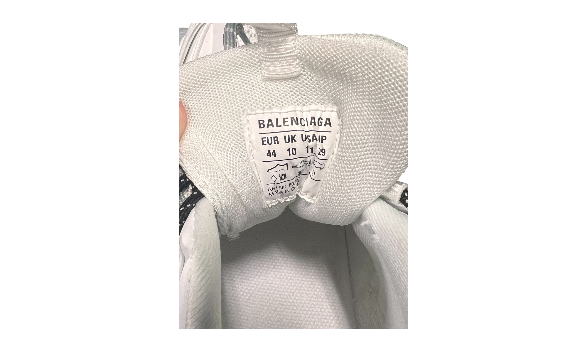 Balenciaga All White Tracks Sneakers (Preowned)