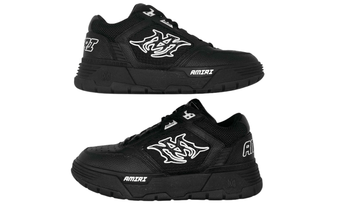 Amiri Log Detail Low-Top Black Sneakers (PreOwned)