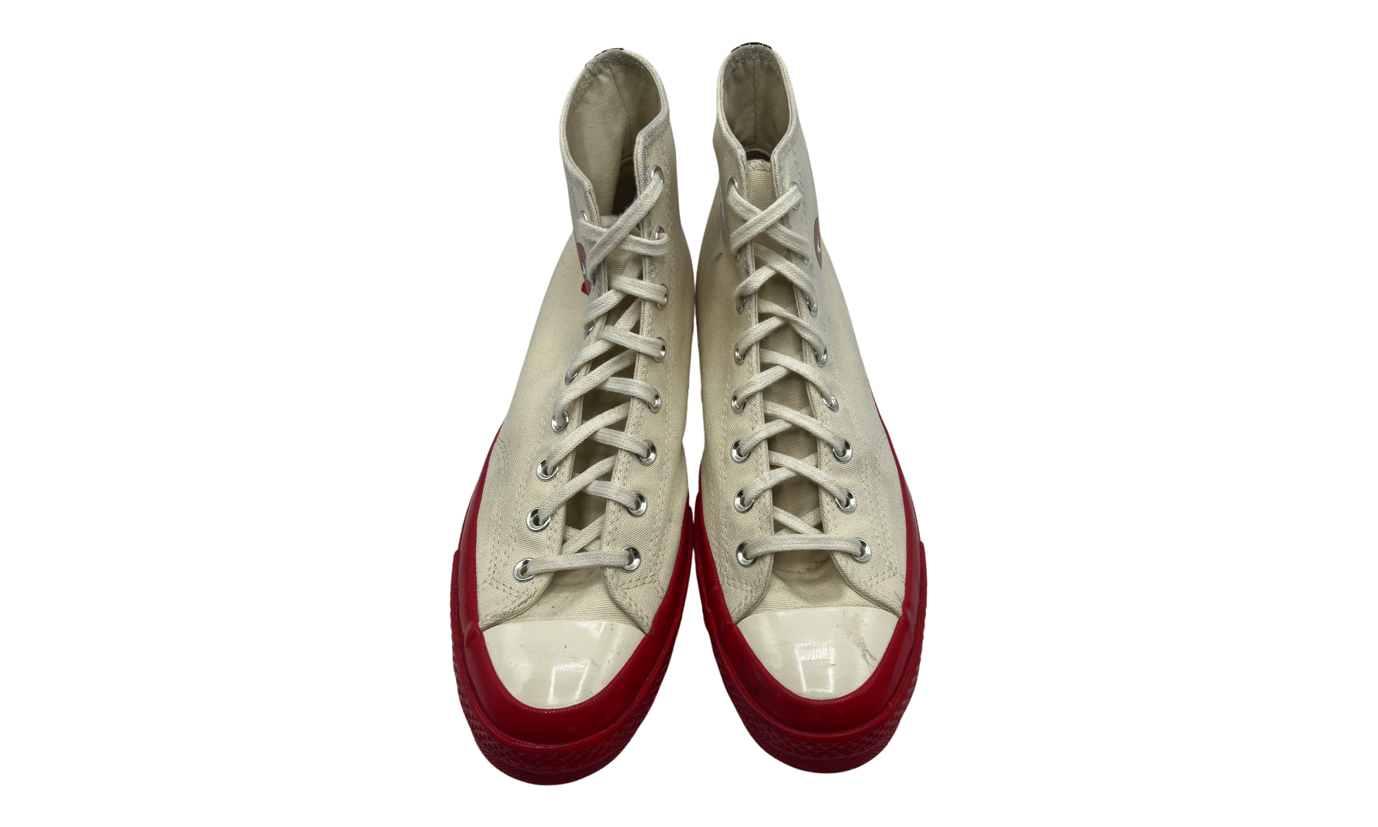 Converse Chuck Taylor All Star 70 Hi Comme des Garcons PLAY Egret Red Midsole (PreOwned)