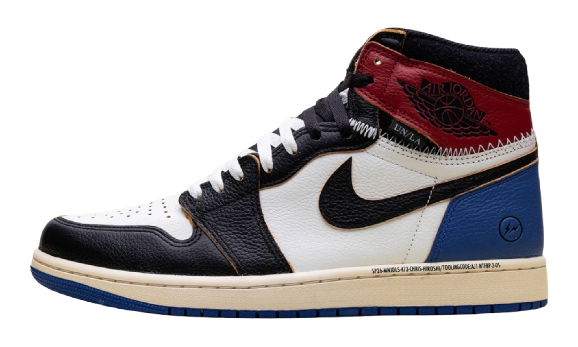 Jordan 1 Retro High OG SP Fragment x Union LA Varsity Red Sport Royal