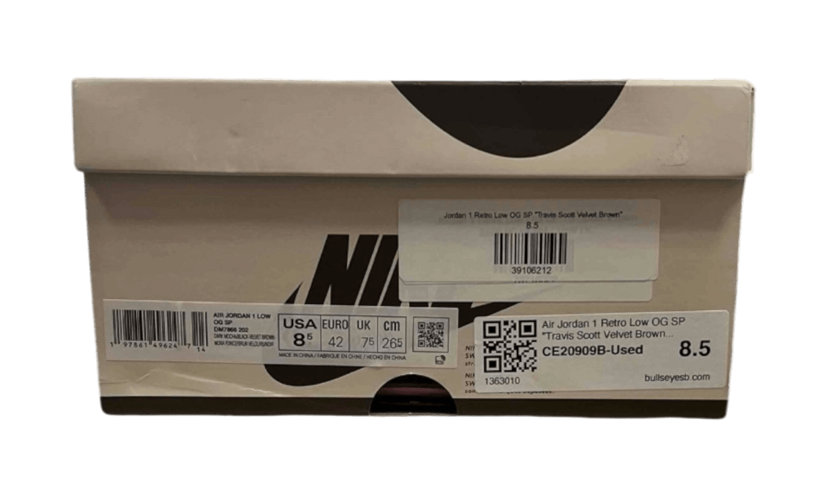 Air Jordan 1 Retro Low OG SP "Travis Scott Velvet Brown" (PreOwned)