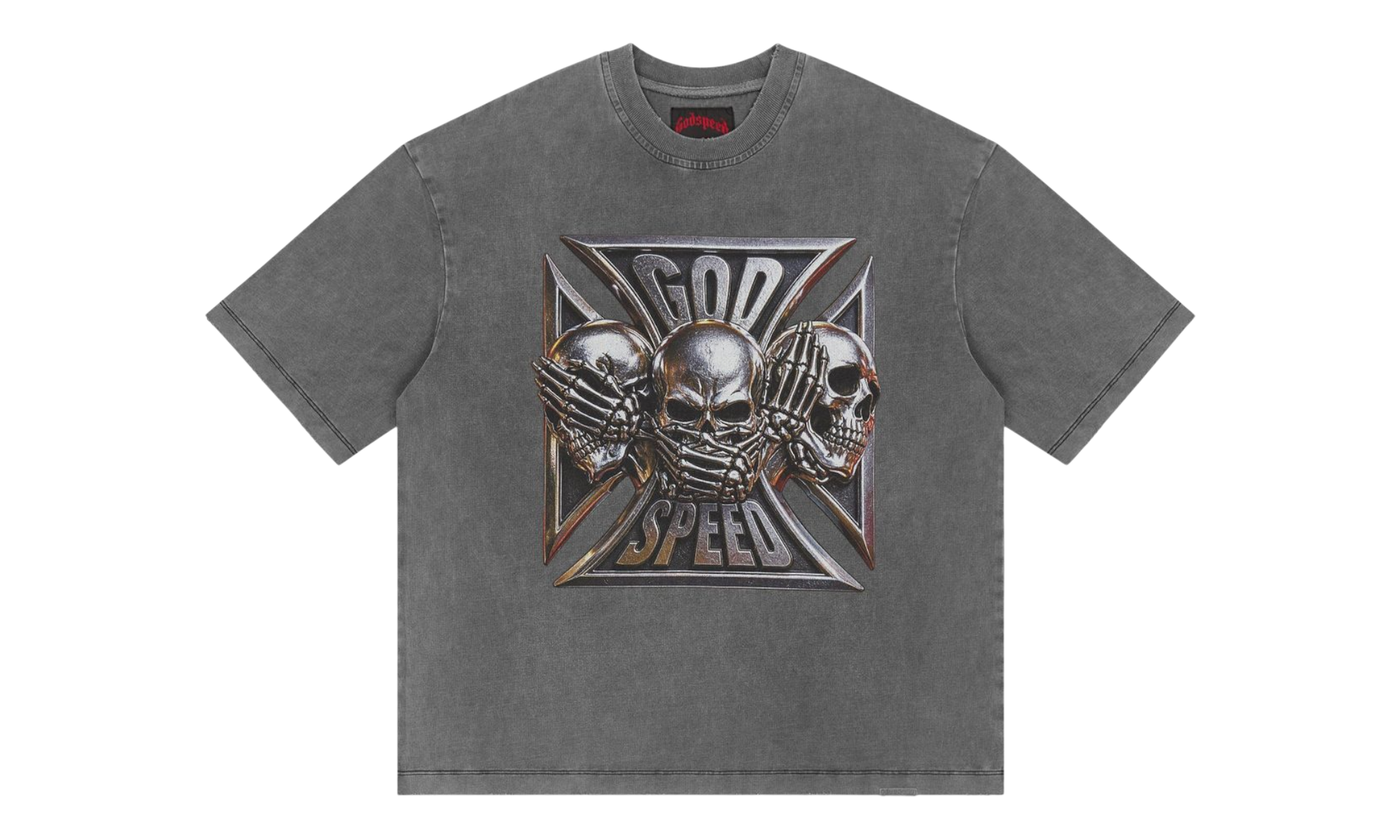 Godspeed Omerta Washed Grey T-Shirt