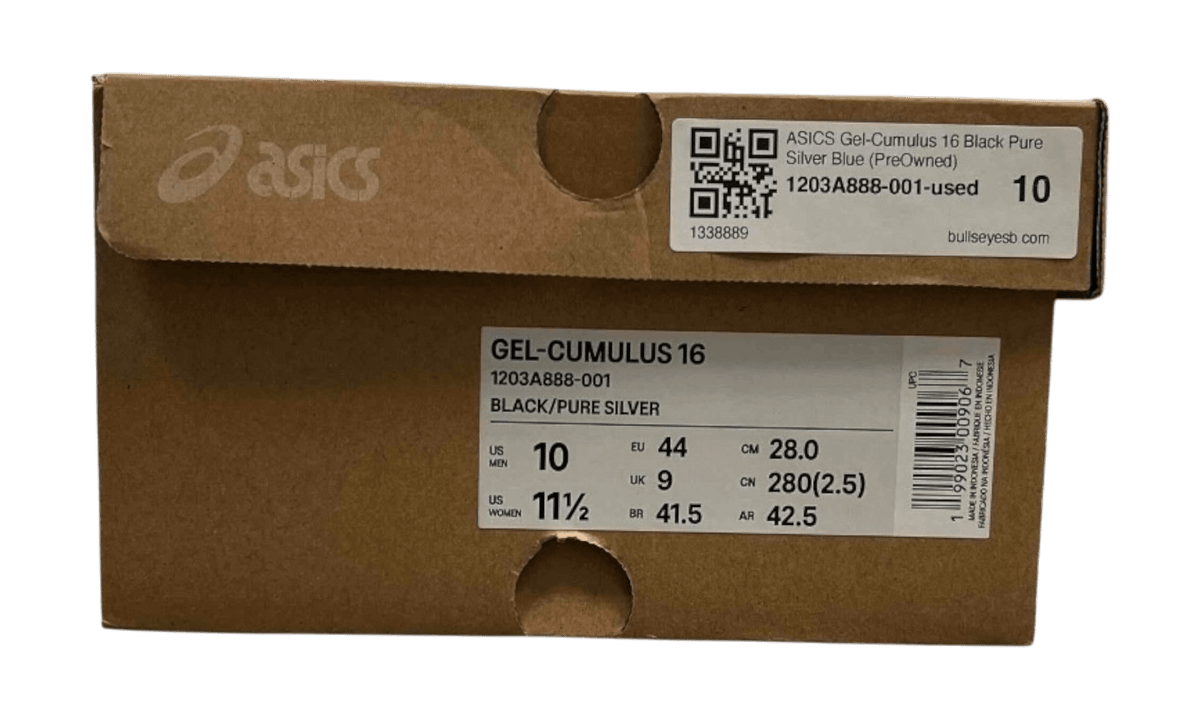 ASICS Gel-Cumulus 16 Black Pure Silver Blue (PreOwned)