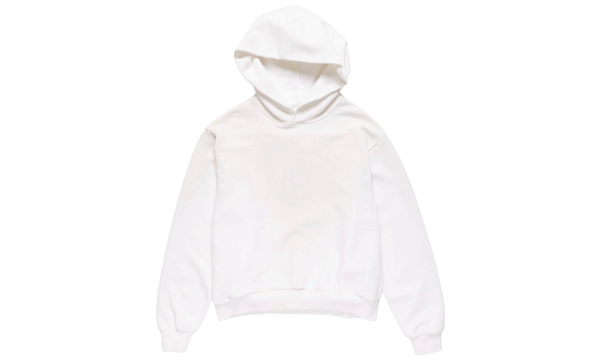 Acne Studios Fleece Logo Dusty White Hoodie