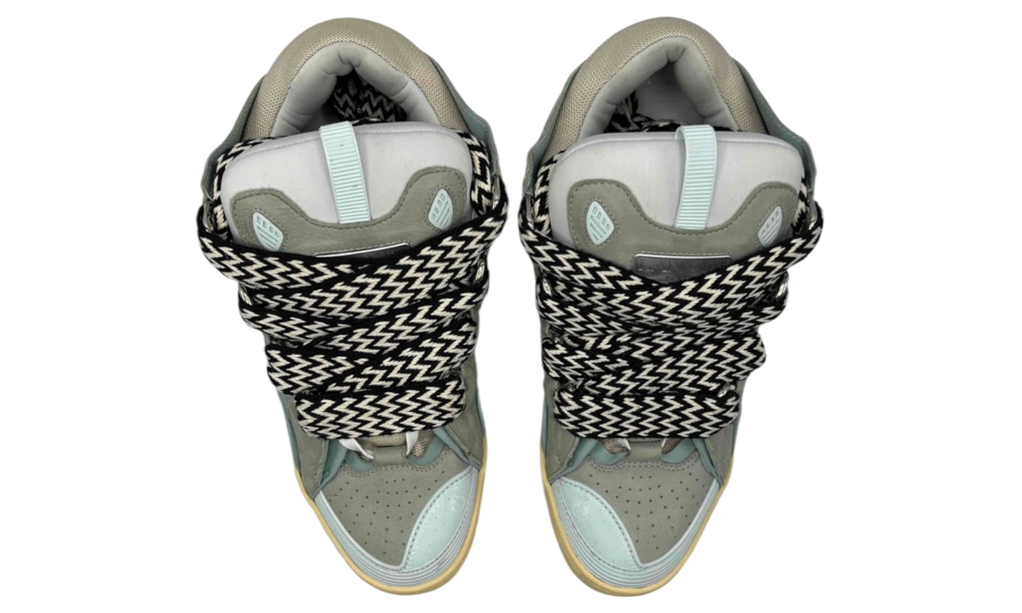 Lanvin Leather Curb Sneaker Light Blue (PreOwned)