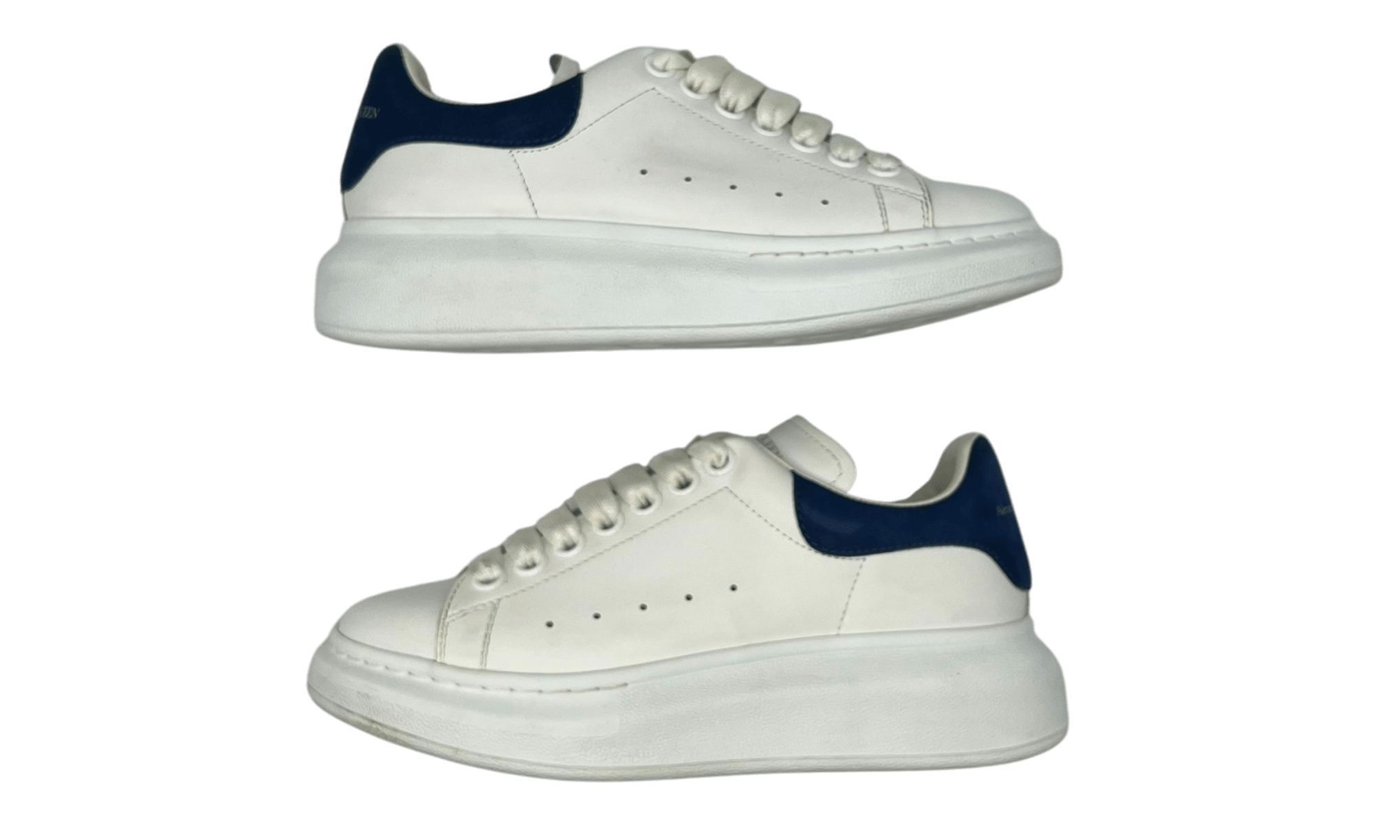 Alexander McQueen Oversized Sneaker White Paris Blue (Kids) (PreOwned) (No Box)