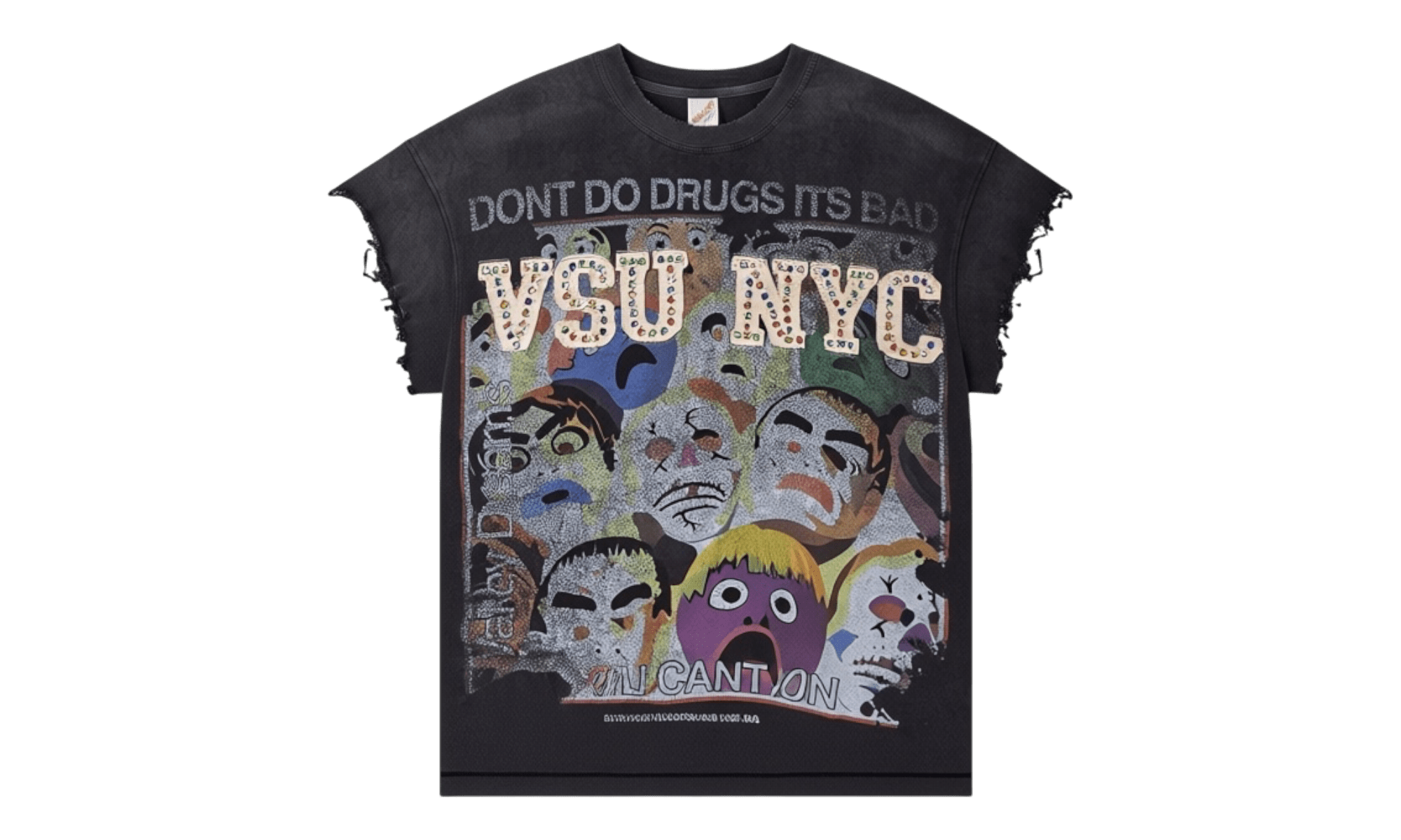 Vale Forever No Drugs Black Sleeveless T-Shirt