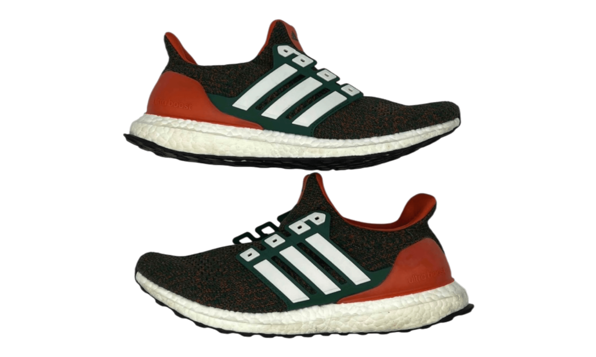 adidas Ultra Boost 4.0 Miami Hurricanes (PreOwned) (No Box) (No Laces)