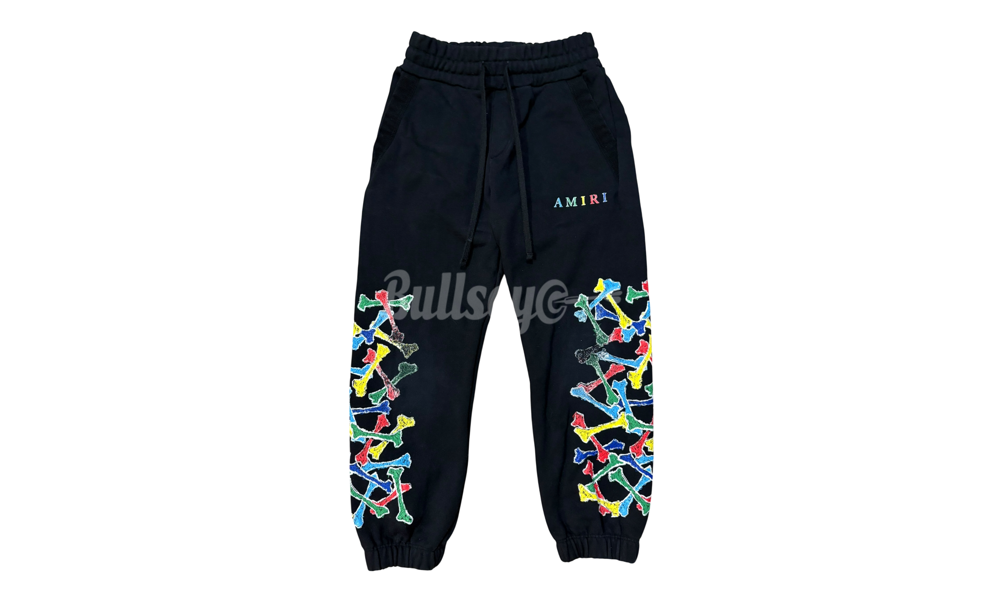 Amiri Kids Bones Scribble Black Sweatpants (PreOwned)