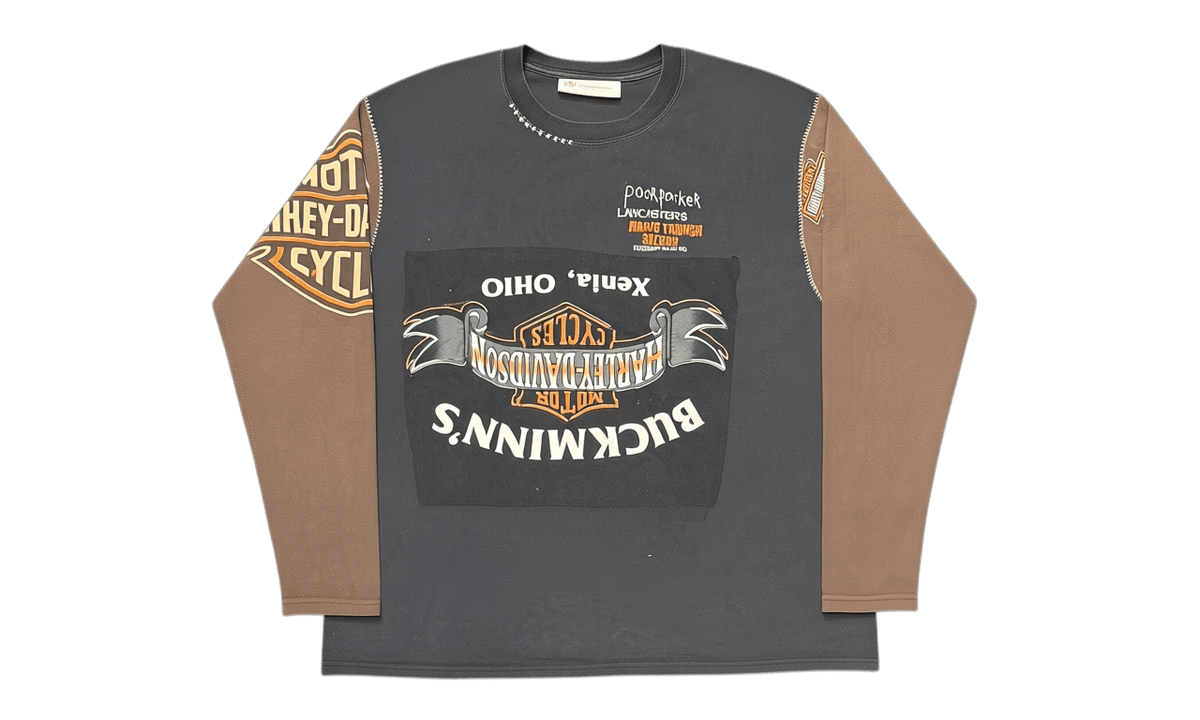Poor Parker Vintage 1 of 1 Cut & Sewn Hawg Trawgh Black/Brown Longsleeve T-Shirt