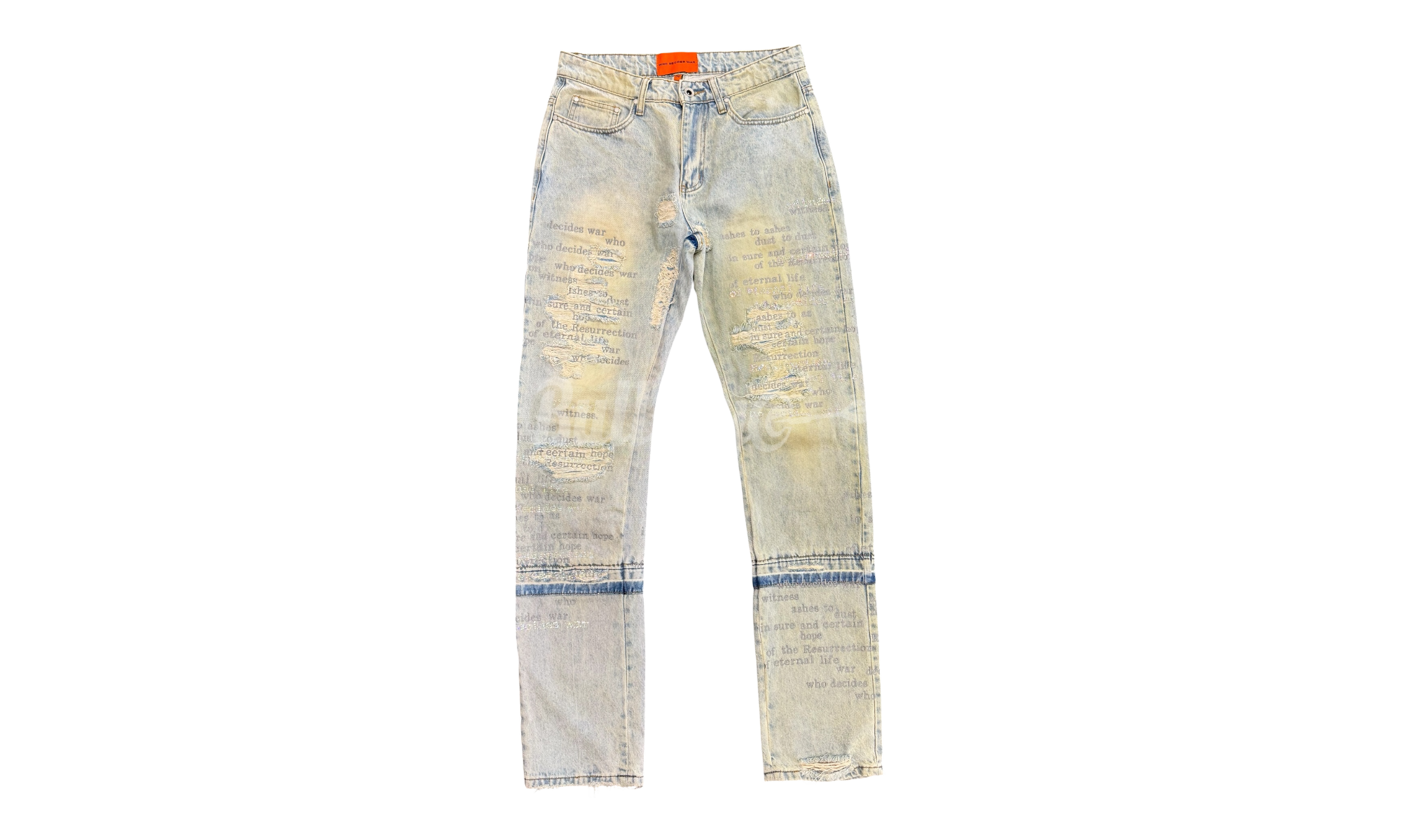 Who Decides War Studded Blue Denim Jeans