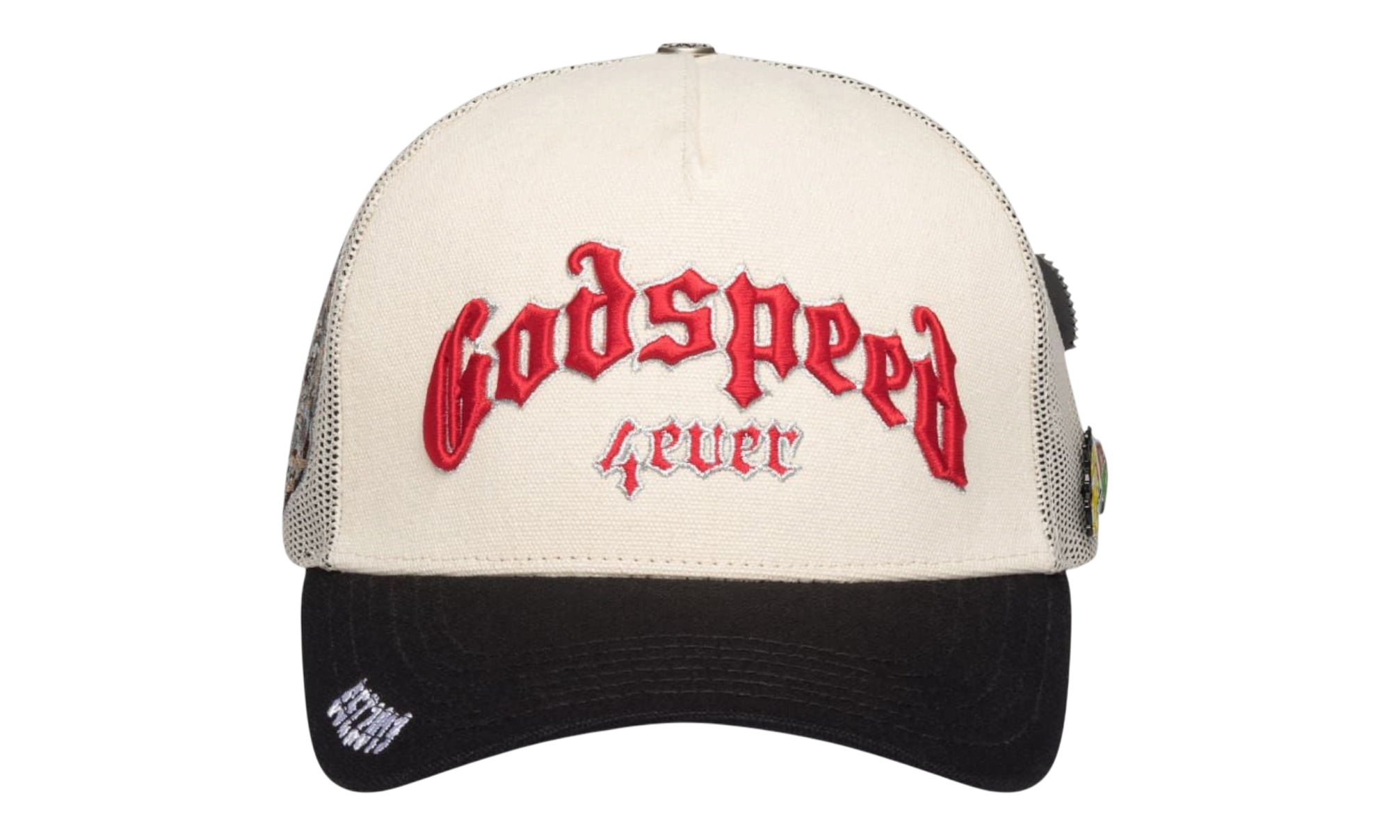 Godspeed Forever White/Red/Black Trucker Hat