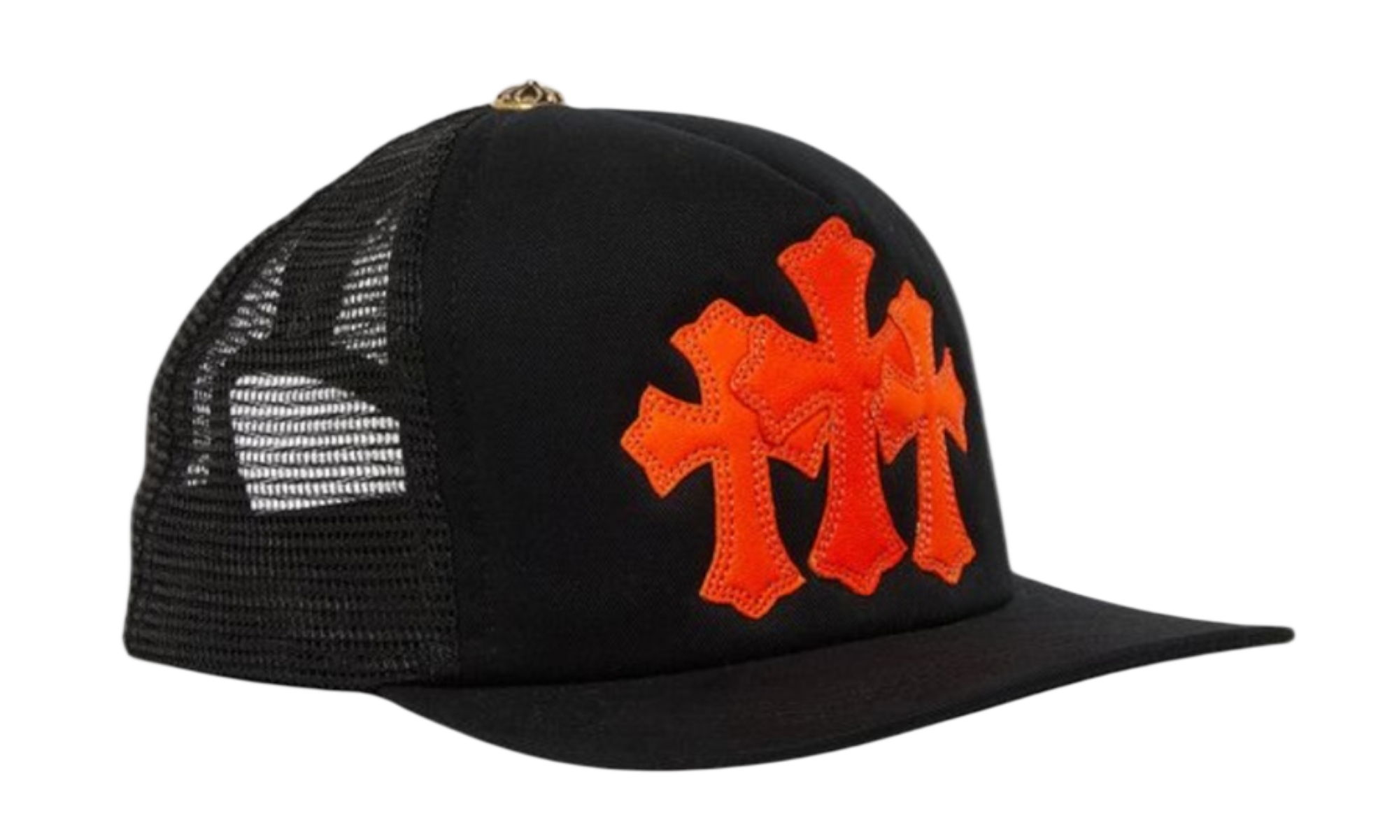 Chrome Hearts St. Barth's Cemetery Exclusive Trucker Hat Black/Orange
