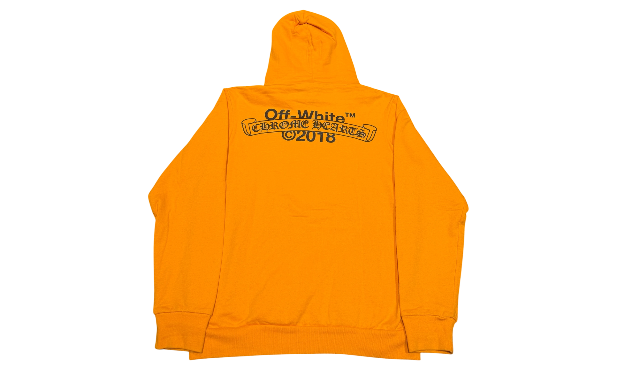 Chrome Hearts x Off-White Scroll Orange Hoodie (Replacement Strings)