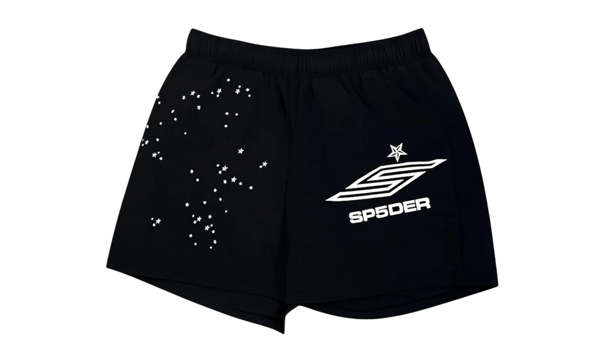 Sp5der Pro Double Layer Black Shorts