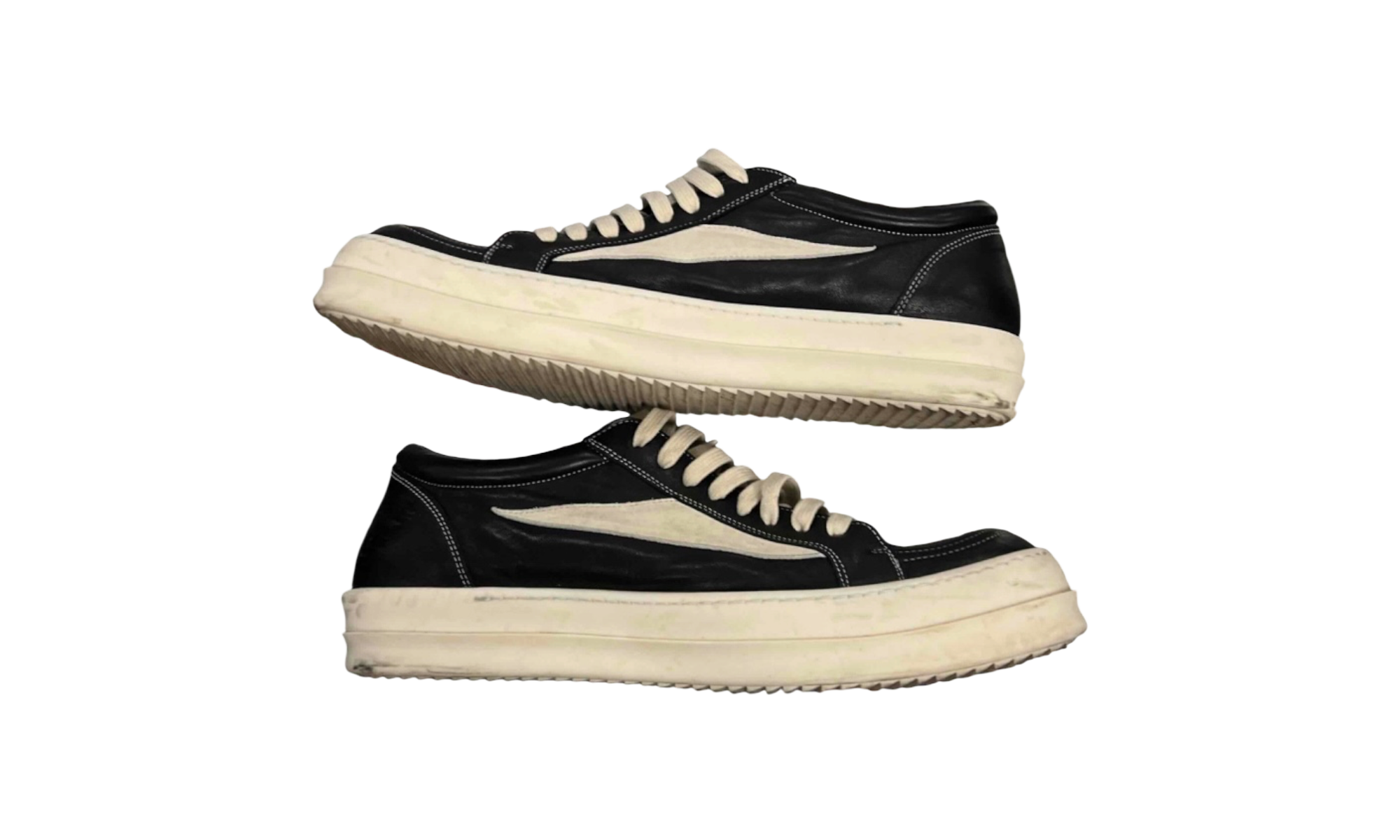 Rick Owens Mainline Vintage Low Black Sneakers (PreOwned)