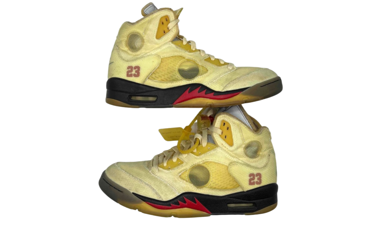 Air Jordan 5 Retro x Off-White "Sail" (PreOwned) (No Box)