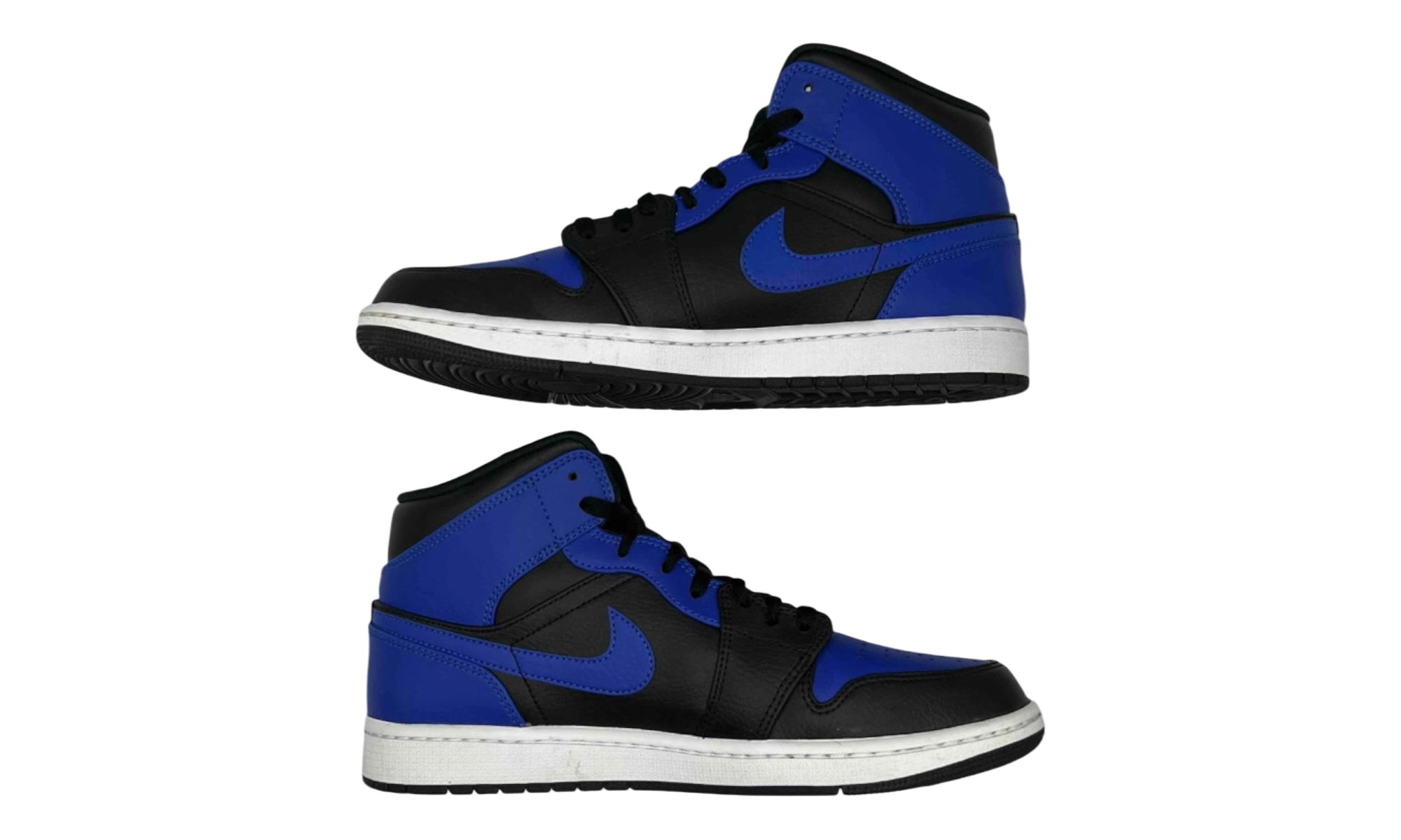 Jordan 1 Mid Hyper Royal Tumbled Leather (PreOwned)