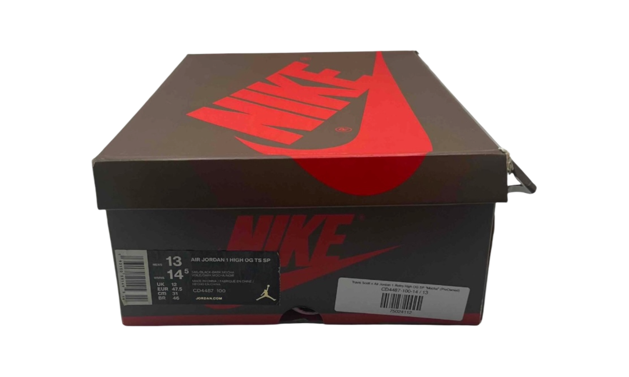 Travis Scott x Air Jordan 1 Retro High OG SP "Mocha" (PreOwned) (No Box)