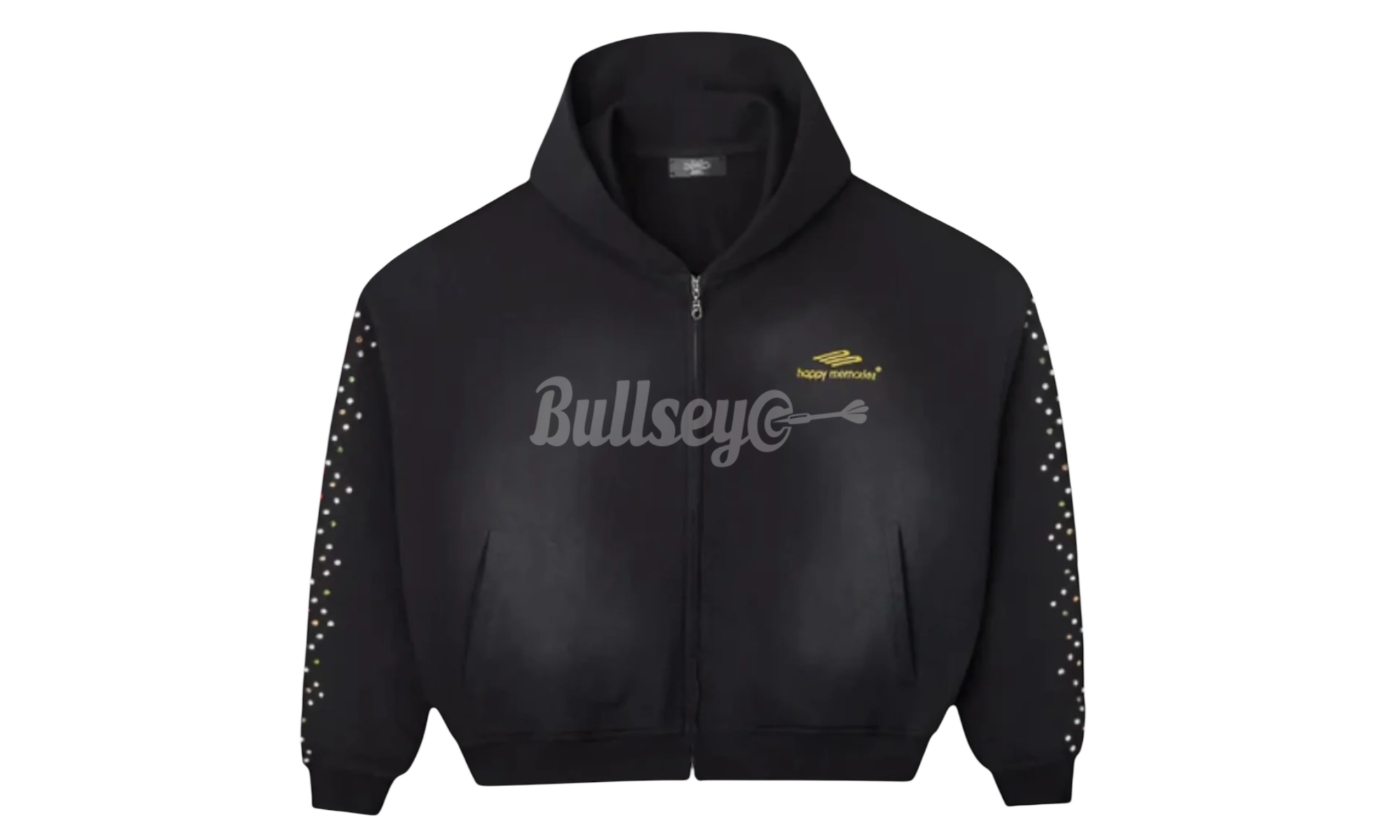 HMDD Black Crystal Zip Up Hoodie