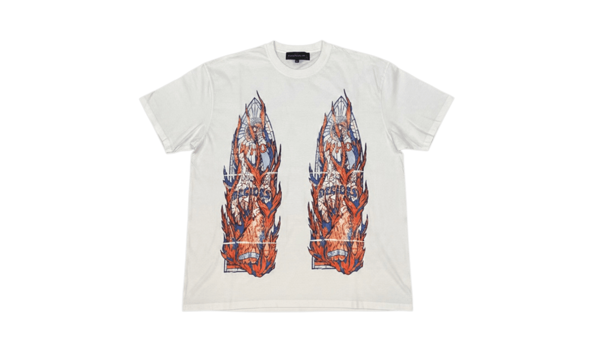 Who Decides War NYC Flame Glass White T-Shirt (PreOwned)
