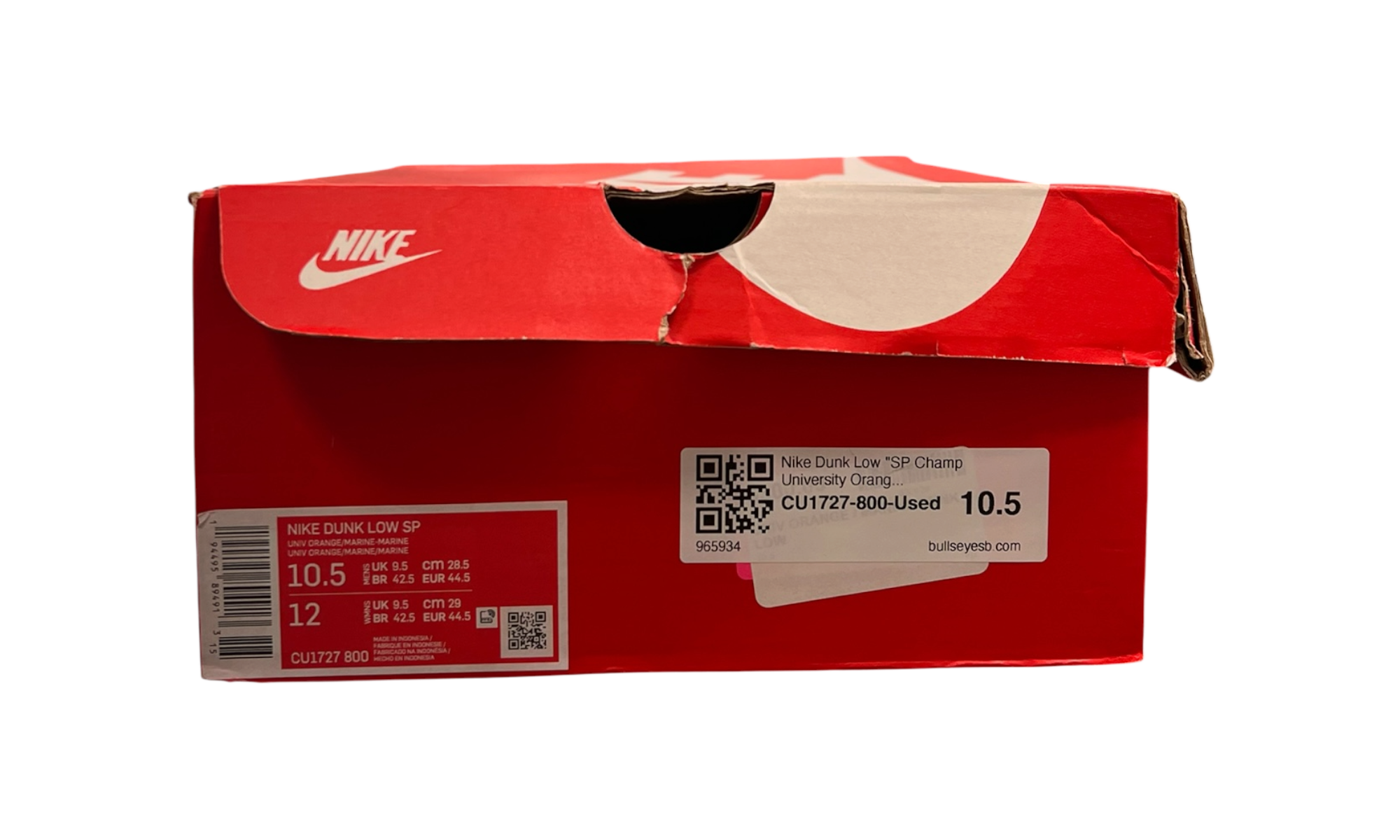 Nike Dunk Low "SP Champ University Orange Marine"(Preowned)