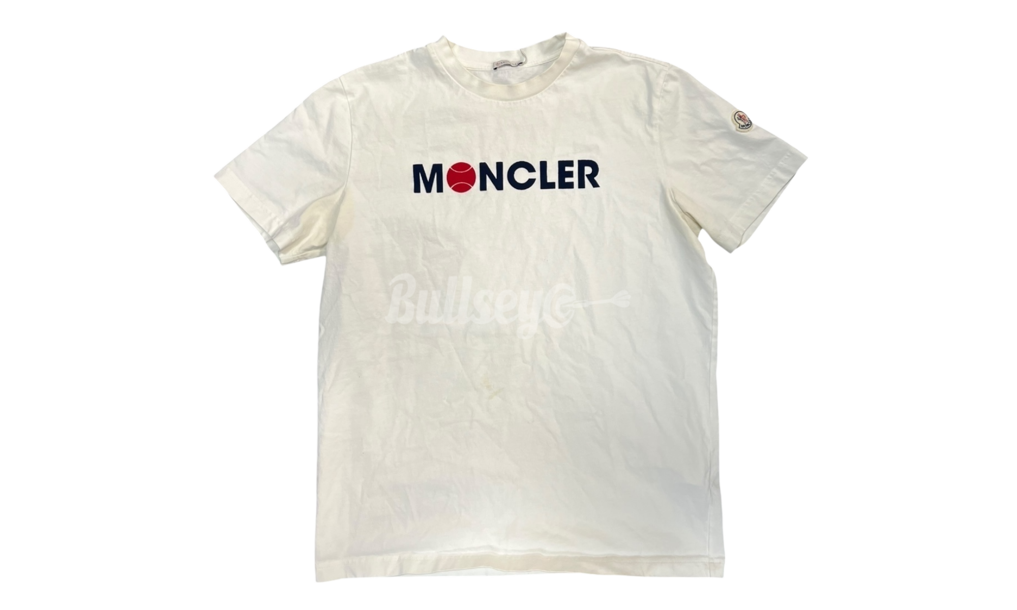 Moncler Flocked Logo White T-Shirt (PreOwned)
