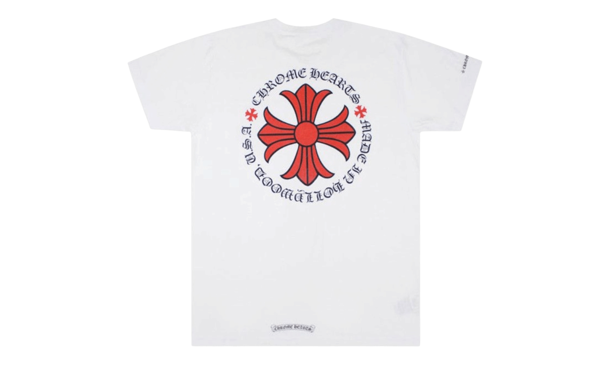Chrome Hearts Made In Hollywood Plus Cross T-shirt White/Red